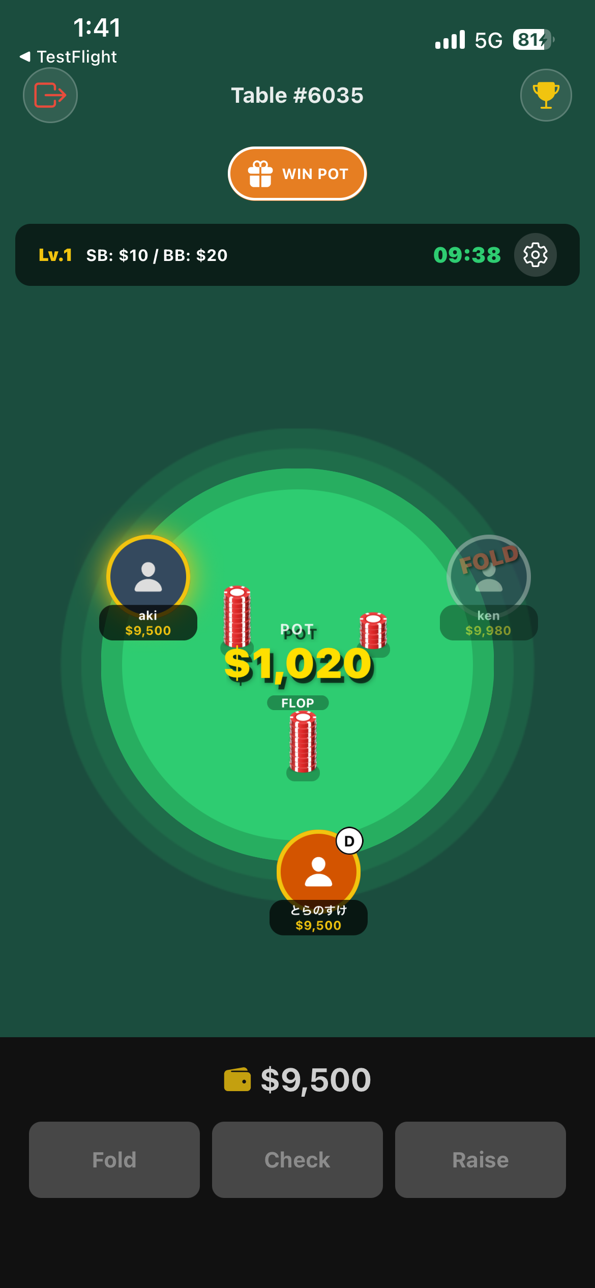 Synchronized game screen